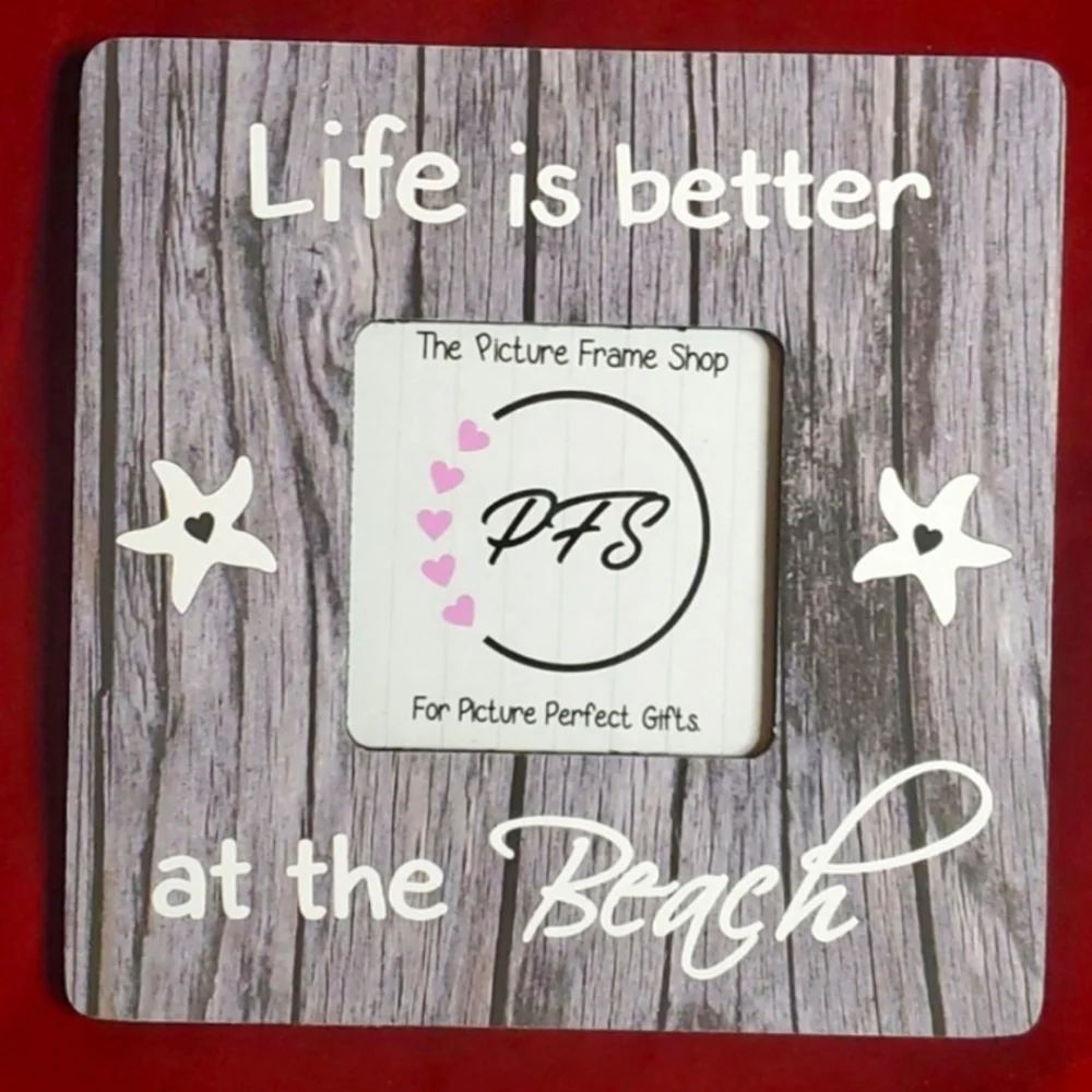 NWOT Gray Picture Frame - Life‎ is Better at the Beach
